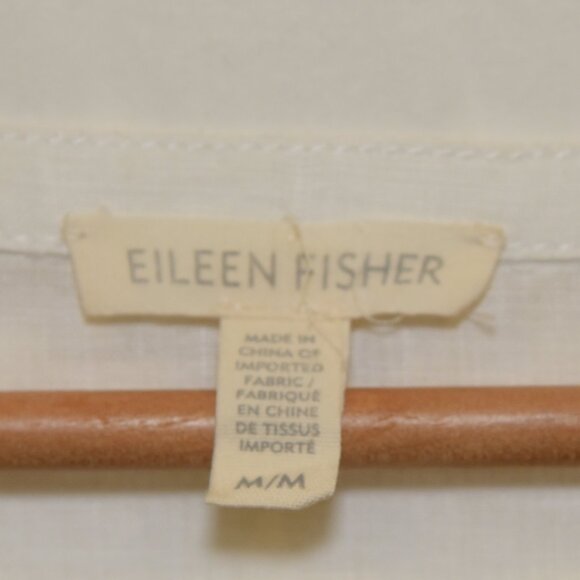 Eileen Fisher Organic Linen Boat Neck Blouse M - Picture 6 of 9